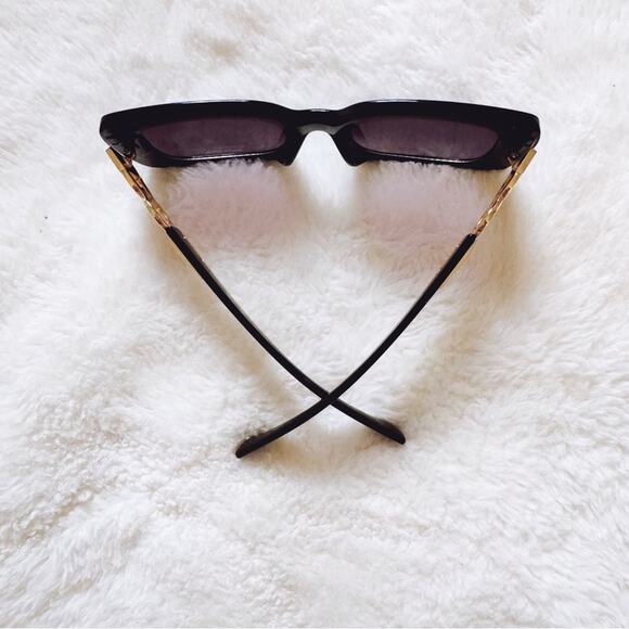 Camille Black Oversized Square Sunglasses - Picture 11 of 11